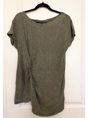 Anthropology Women’s Olive Green Knot-Front Top Size Small